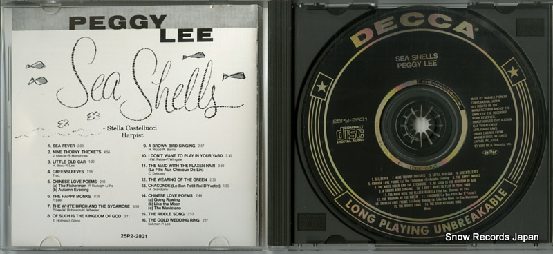 LEE, PEGGY sea shells 25P2-2831