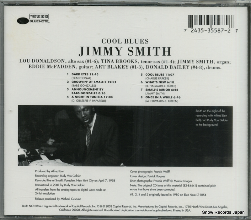 SMITH, JIMMY cool blues 724353558727