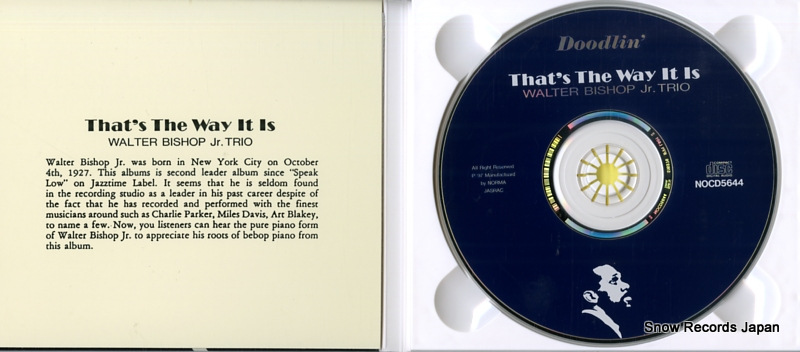 WALTER BISHOP JR. TRIO, THE that's the way it is NOCD5644