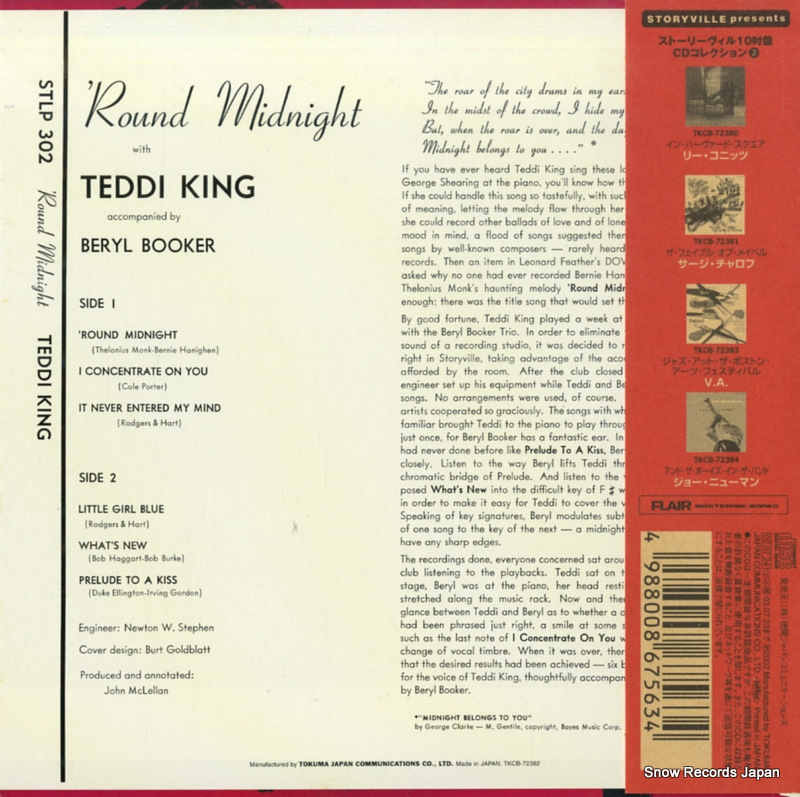 KING, TEDDI 'round midnight TKCB-72382