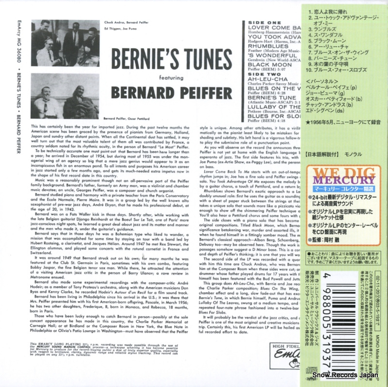 PEIFFER, BERNARD bernie's tunes UCCM-9112