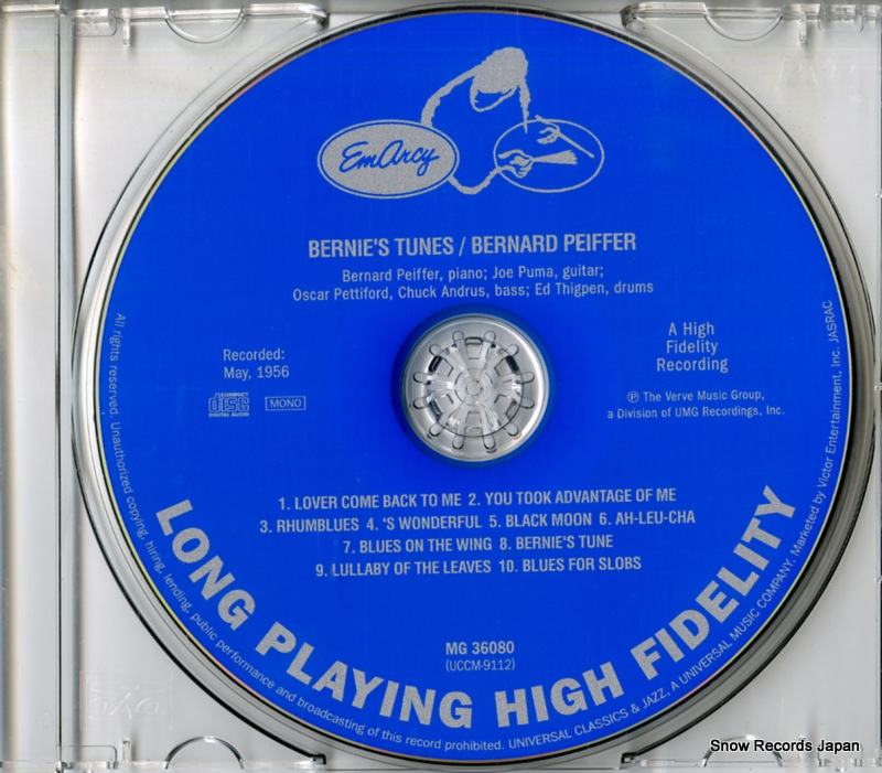 PEIFFER, BERNARD bernie's tunes UCCM-9112
