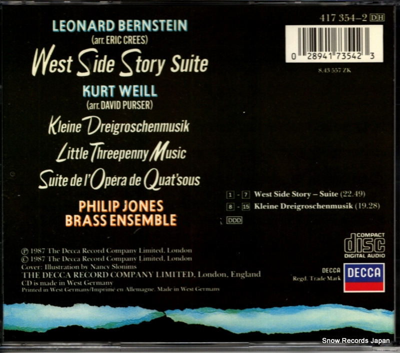 PHILIP JONES BRASS ENSEMBLE, THE bernstein; west side story suite 417354-2