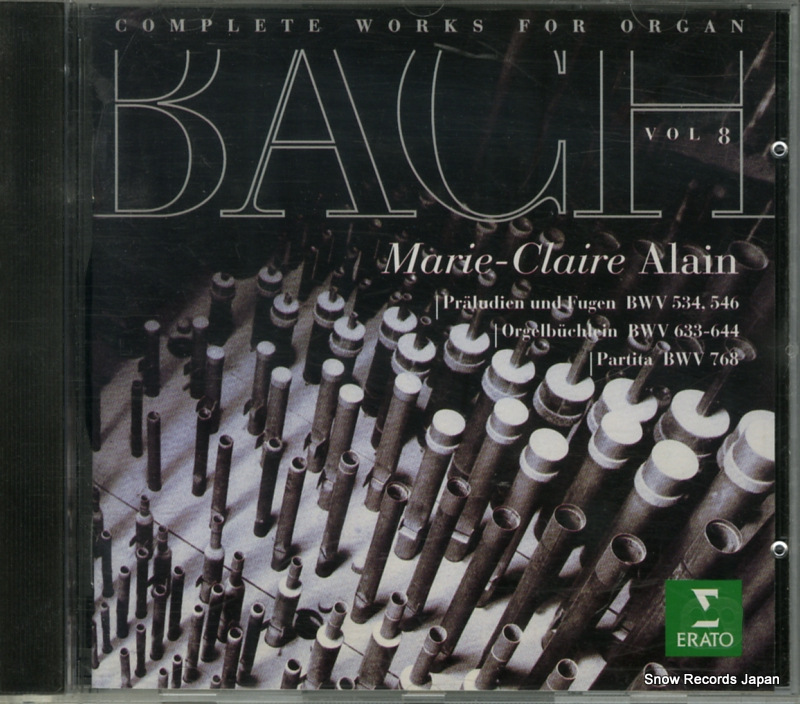 ޥ꡼᥯졼롦 bach; complete works for organ vol.8 4509-96725-2