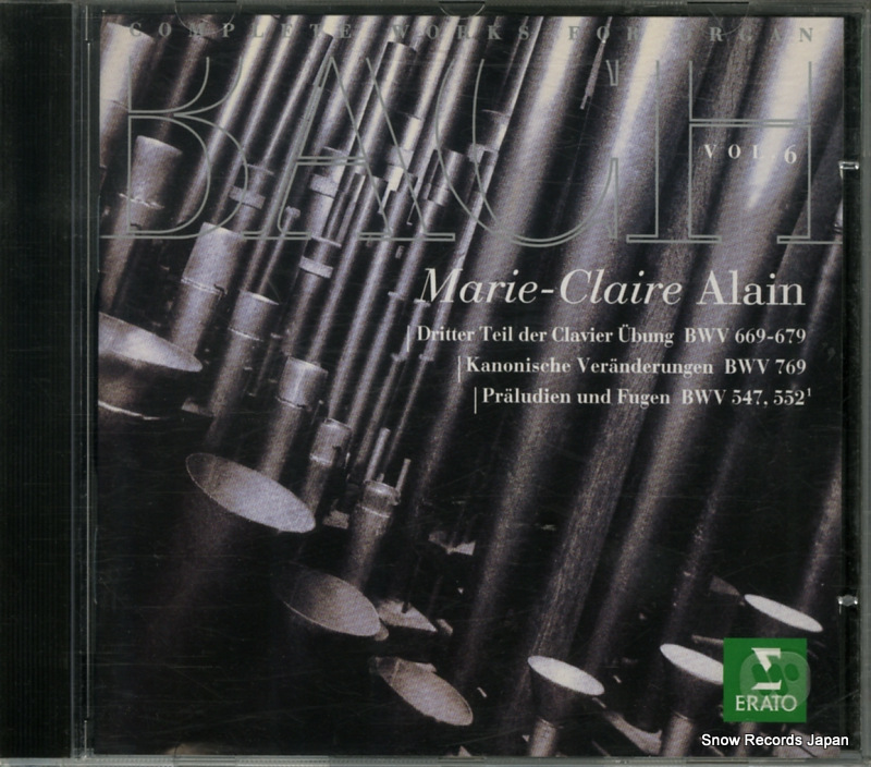 ޥ꡼᥯졼롦 bach; complete works for organ vol.6 4509-96723-2