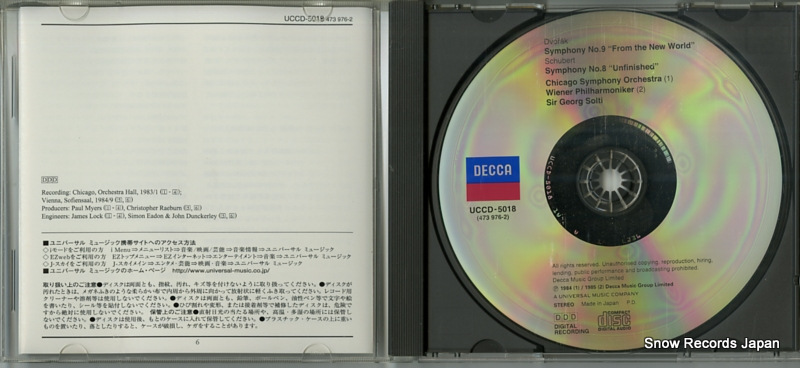 SOLTI, GEORGE dvorak; symphony no.9 