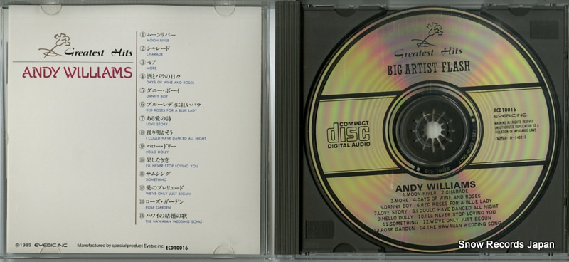 WILLIAMS, ANDY greatest hits ECD10016