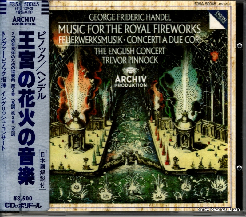 PINNOCK, TREVOR handel; music for the royal fireworks F35A50045