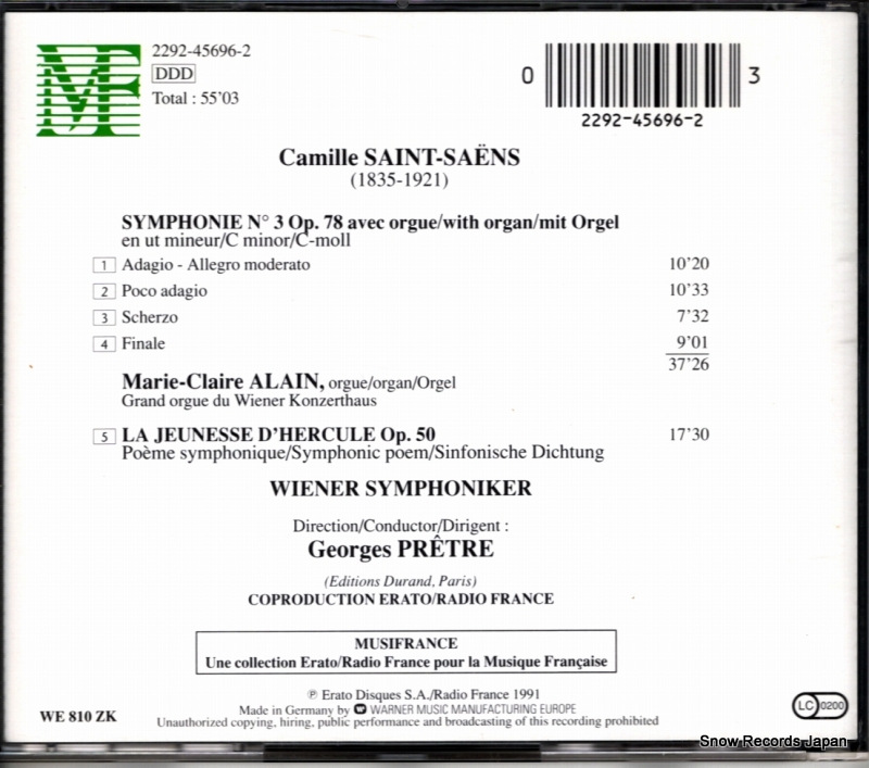 PRETRE, GEORGES saint-saens; symphonie no.3 WPCC-4262 / 2292-45696-2