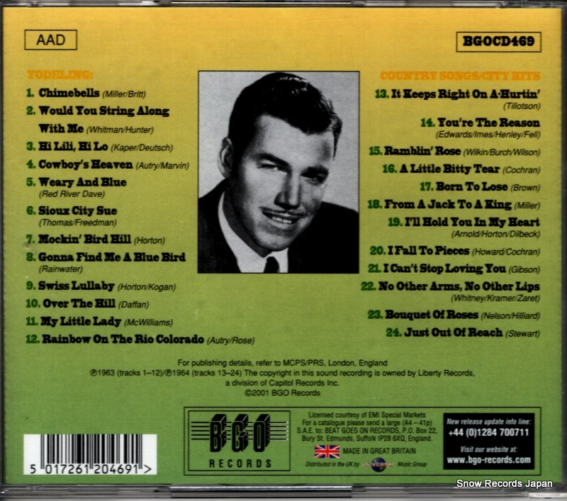 WHITMAN, SLIM yodeling / country songs / city hits BGOCD469