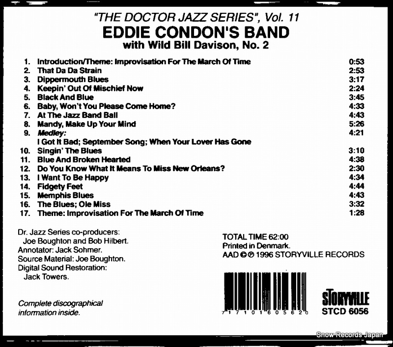 CONDON, EDDIE / WILD BILL DAVISON dr. jazz series, vol.11 STCD6056