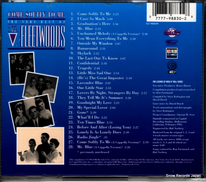 FLEETWOODS, THE come softly to me 077779883028 / E298830