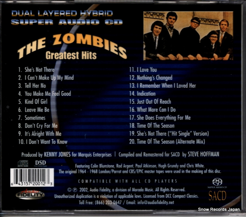 ZOMBIES, THE greatest hits AFZ001
