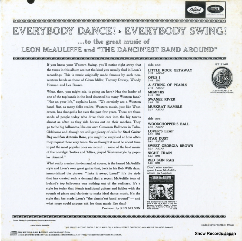 MCAULIFFE, LEON, AND HIS SWINGIN' WESTERN BAND everybody dance! everybody swing! NACD-3225