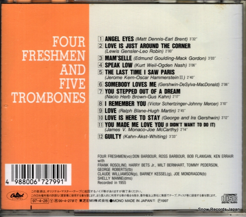 FOUR FRESHMEN, THE four freshmen and 5 trombones TOCJ-6117