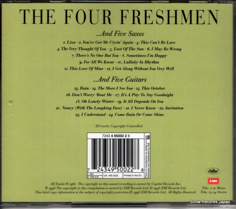 FOUR FRESHMEN, THE and five saxes / and five guitars 724349500228 / 4950022