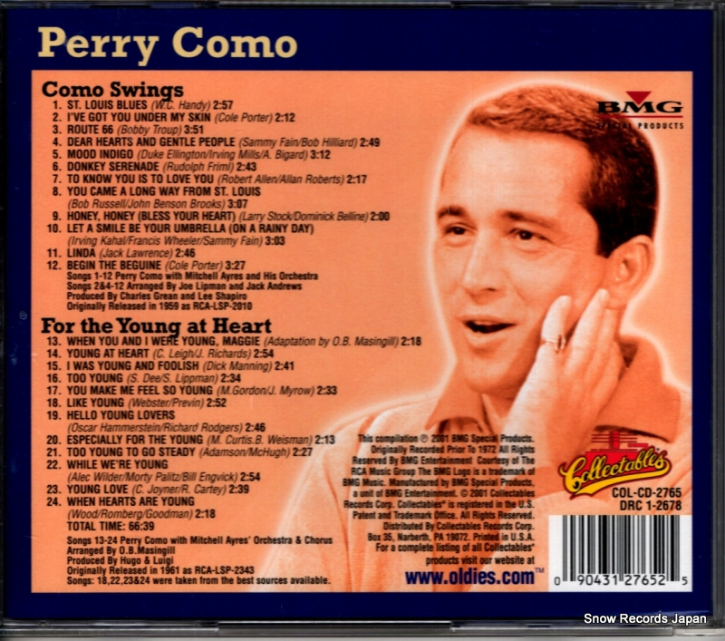 COMO, PERRY como swings / for the young at heart COL-CD-2765