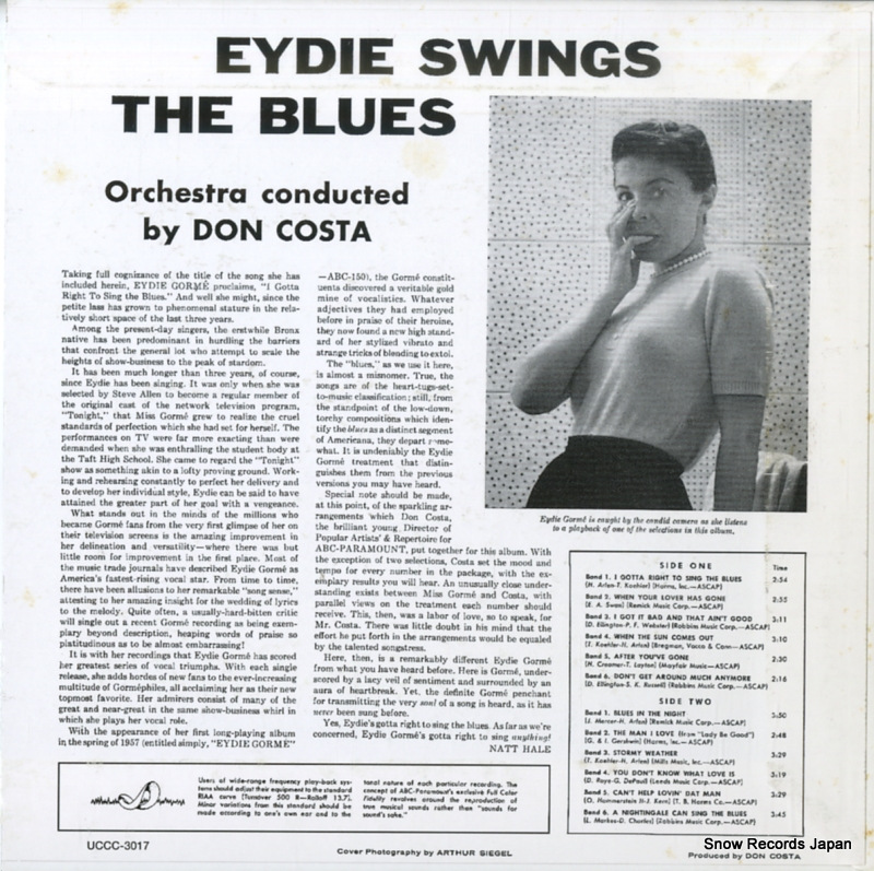 GORME, EYDIE swings the blues UCCC-3017
