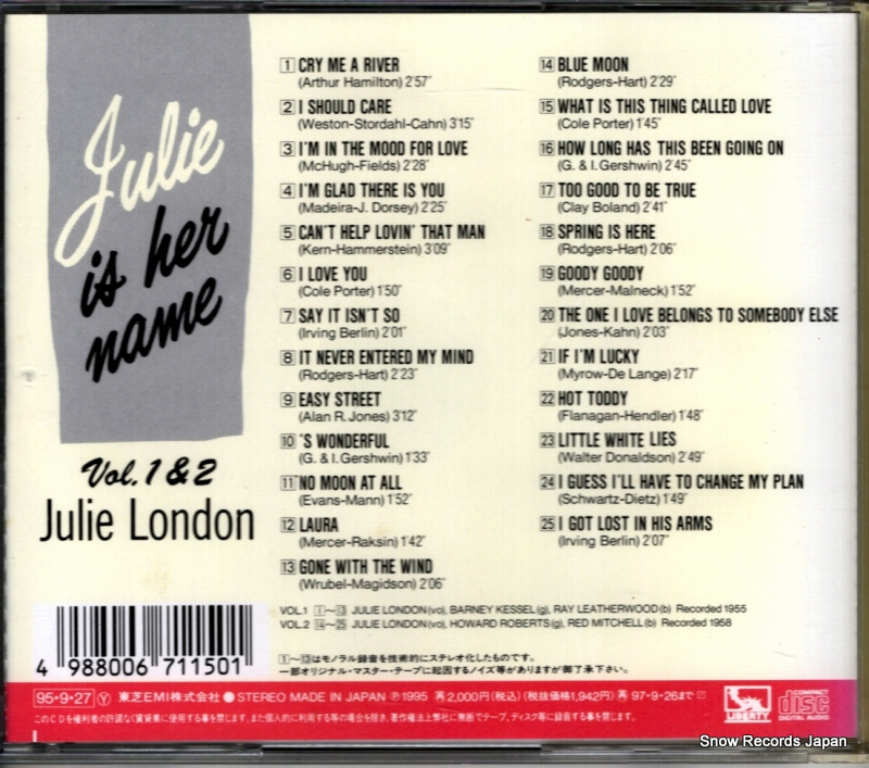 LONDON, JULIE julie is her name TOCJ-5981
