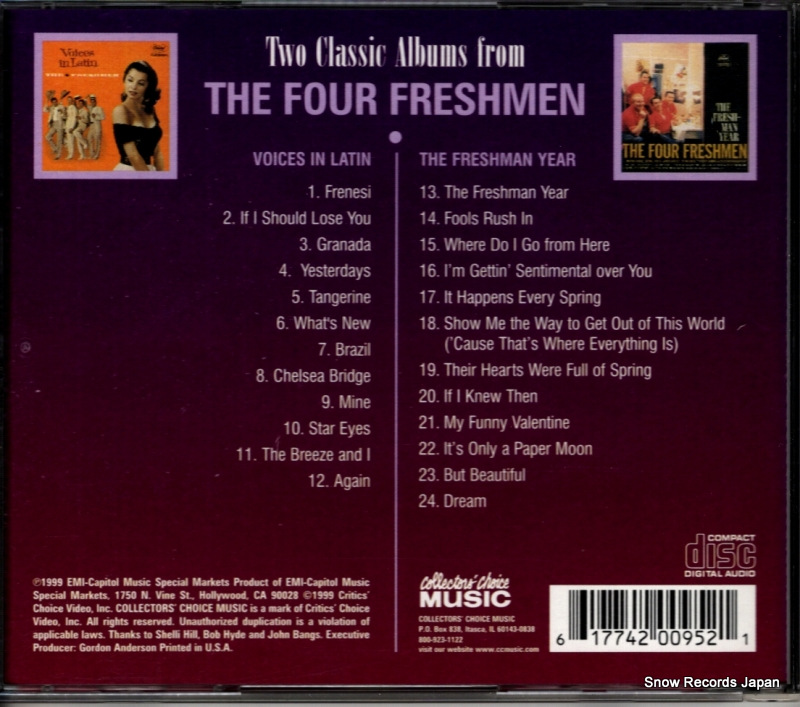 FOUR FRESHMEN, THE voices in latin / the freshmen year CCM-095-2 / 72435-21107-2/8