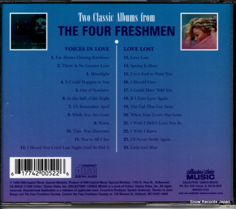 FOUR FRESHMEN, THE two classic albums CCM-052-2 / 72438-19879-2/6