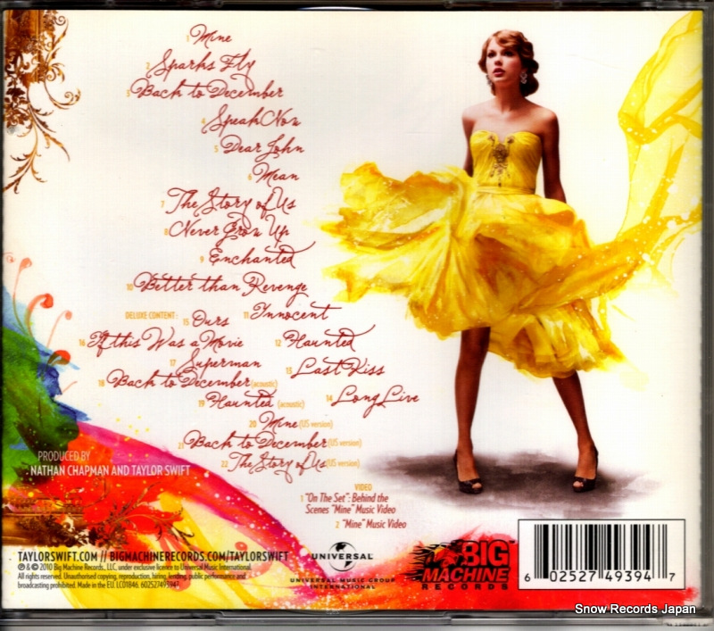 SWIFT, TAYLOR speak now 602527493947