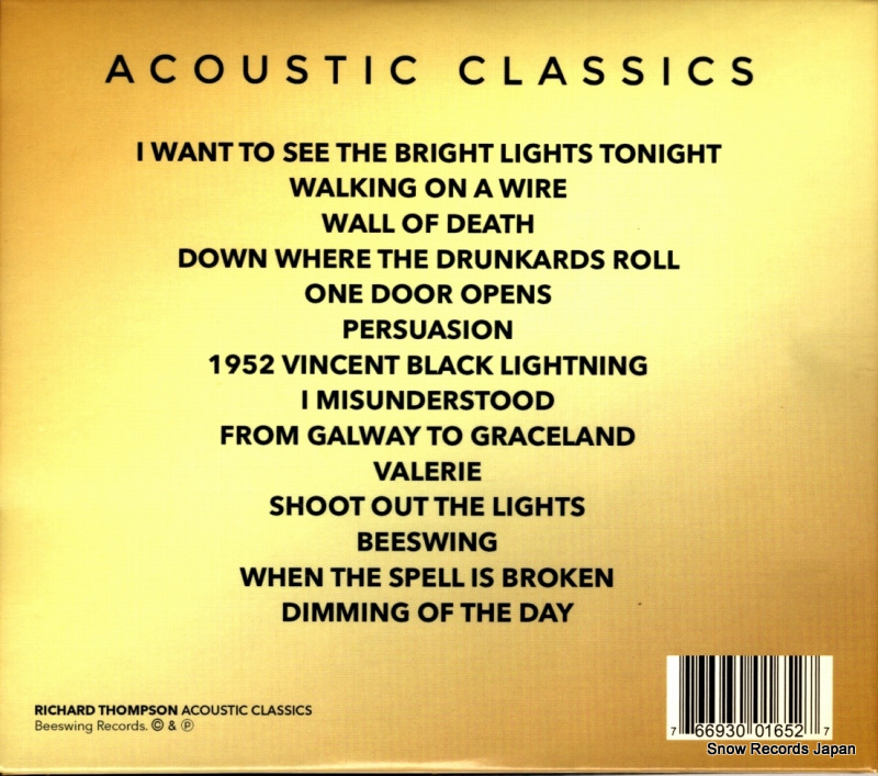THOMPSON, RICHARD acoustic classics BSWCD002