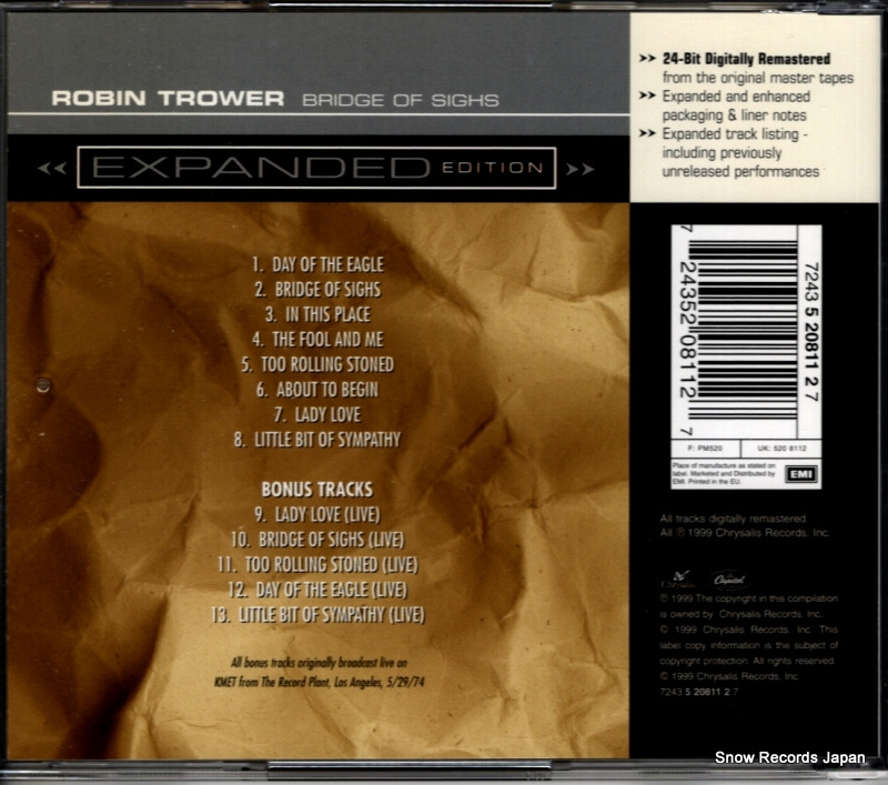 TROWER, ROBIN bridge of sighs 724352081127