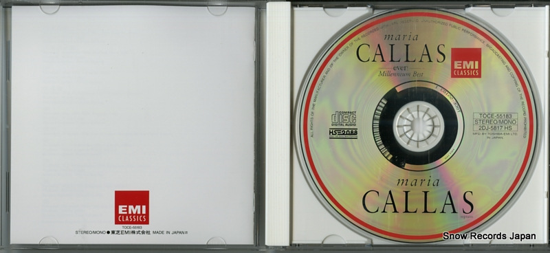 CALLAS, MARIA ever millennium best TOCE55183