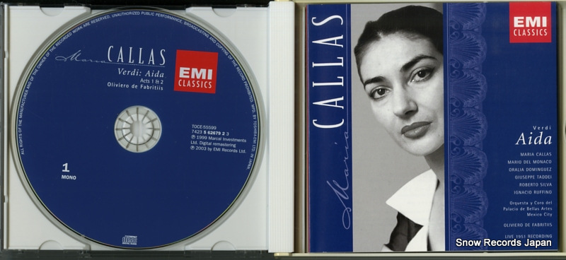 CALLAS, MARIA verdi; aida TOCE-55599