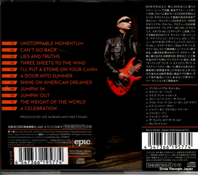 SATRIANI, JOE unstoppable momentum EICP1579