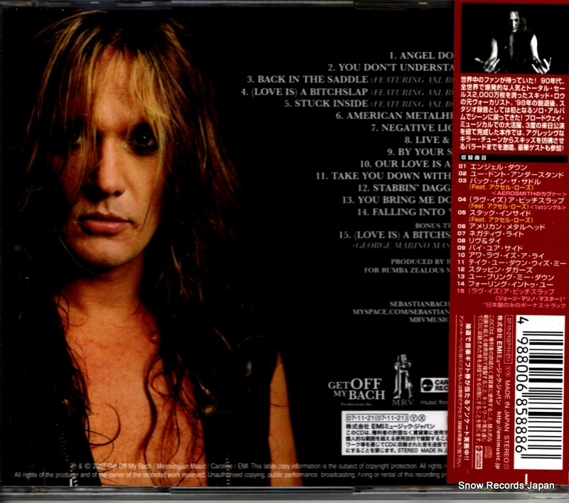 BACH, SEBASTIAN angel down TOCP-66727