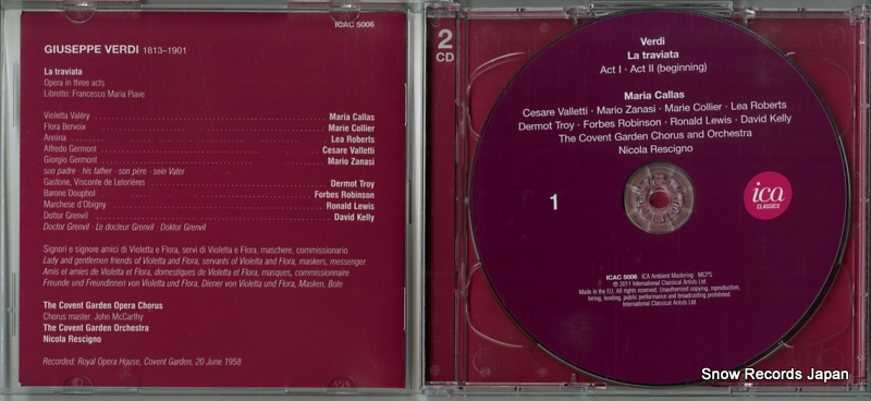 CALLAS, MARIA verdi; la traviata ICAC-5006