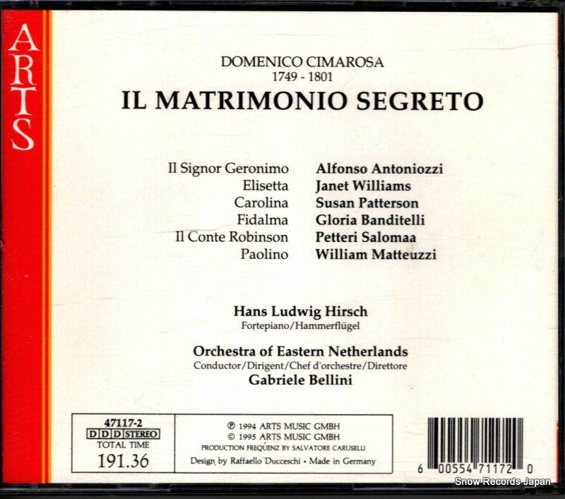 BELLINI, GABRIELE cimarosa; il matrimonio segreto 47117-2