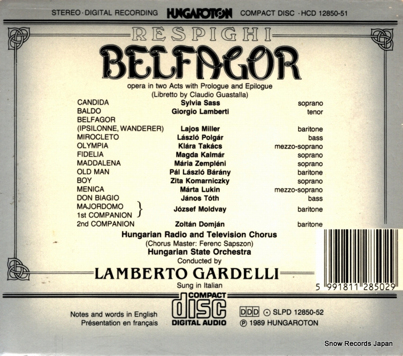 GARDELLI, LAMBERTO respighi; belfagor HCD12850-51
