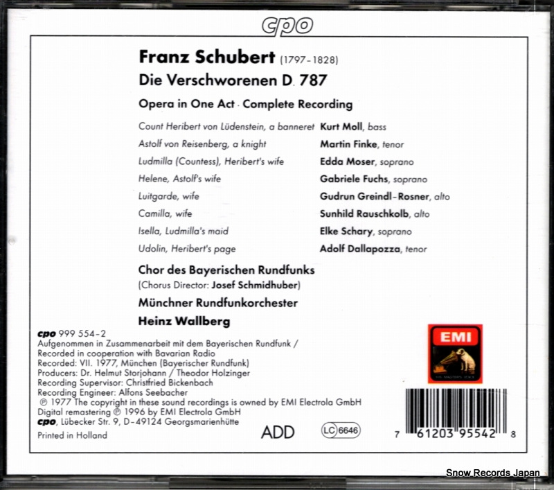 WALLBERG, HEINZ schubert; die verschworenen 999554-2