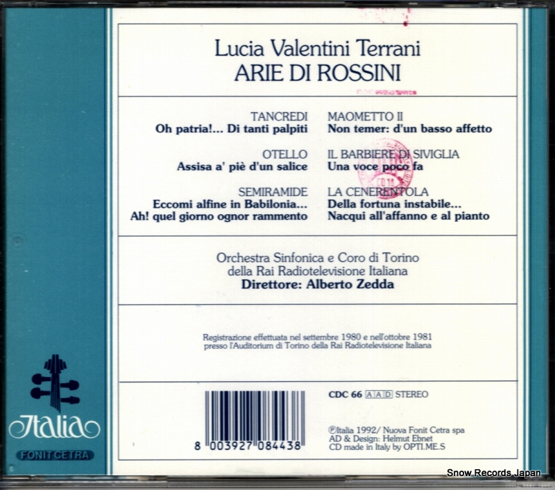 VALENTINI=TERRANI, LUCIA arie di rossini CDC66