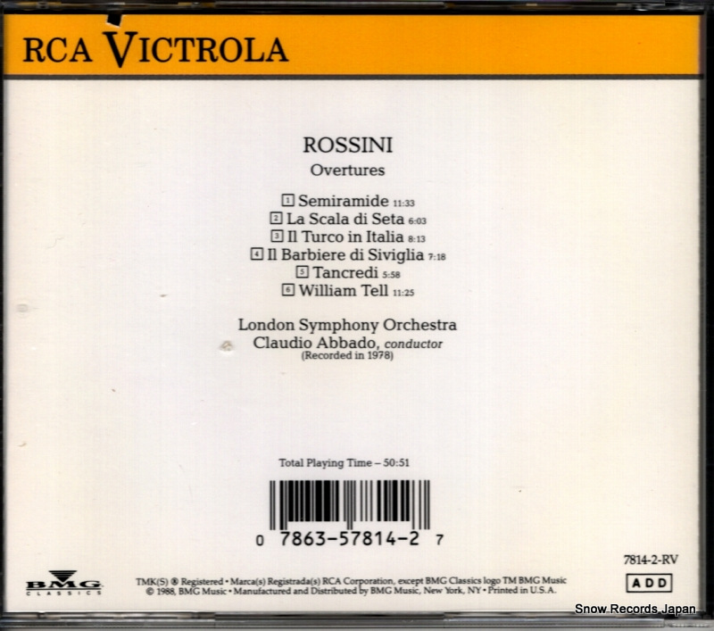 ABBADO, CLAUDIO rossini; overtures 7814-2-RV