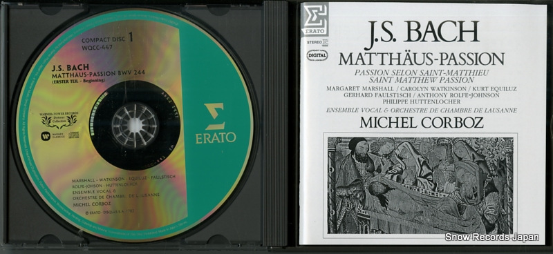 CORBOZ, MICHEL bach; matthaus-passion, bwv 244 WQCC-447