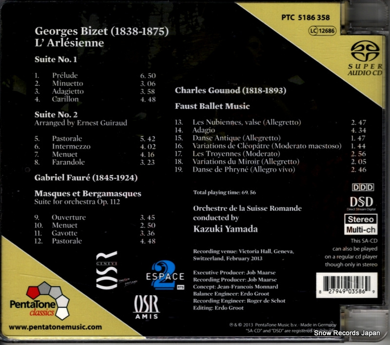YAMADA, KAZUKI bizet; l'arlesienne PTC5186358
