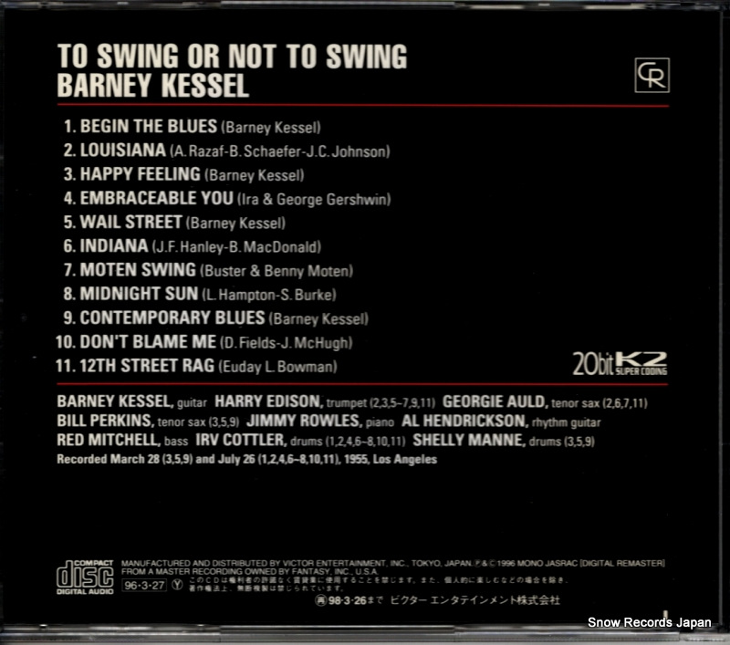 KESSEL, BARNEY vol.3, to swing or not to swing VICJ-2038 / VICJ-41378