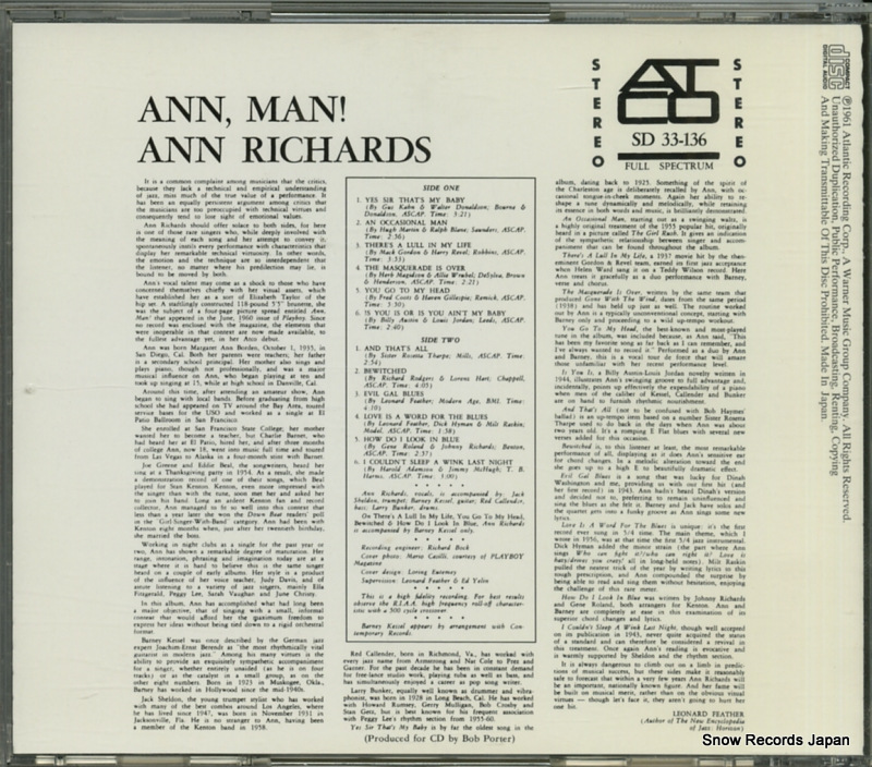 RICHARDS, ANN ann, man! WPCR-25022