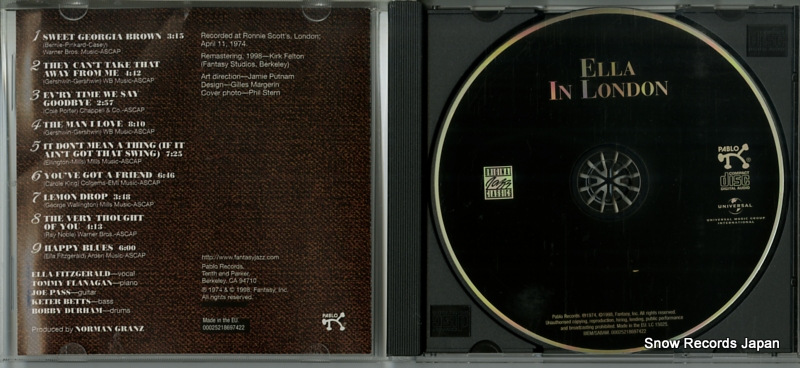 FITZGERALD, ELLA ella in london 00025218697422