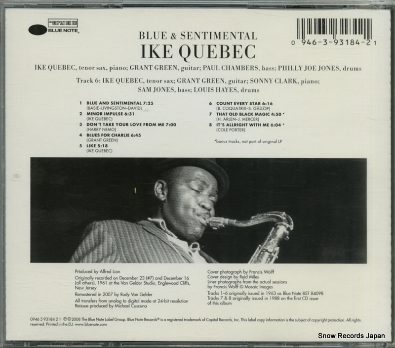 QUEBEC, IKE blue & sentimental 094639318421