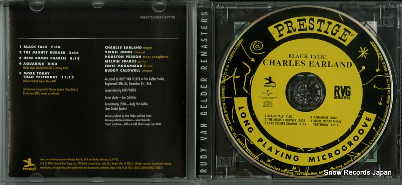 EARLAND, CHARLES black talk! 0888072300828