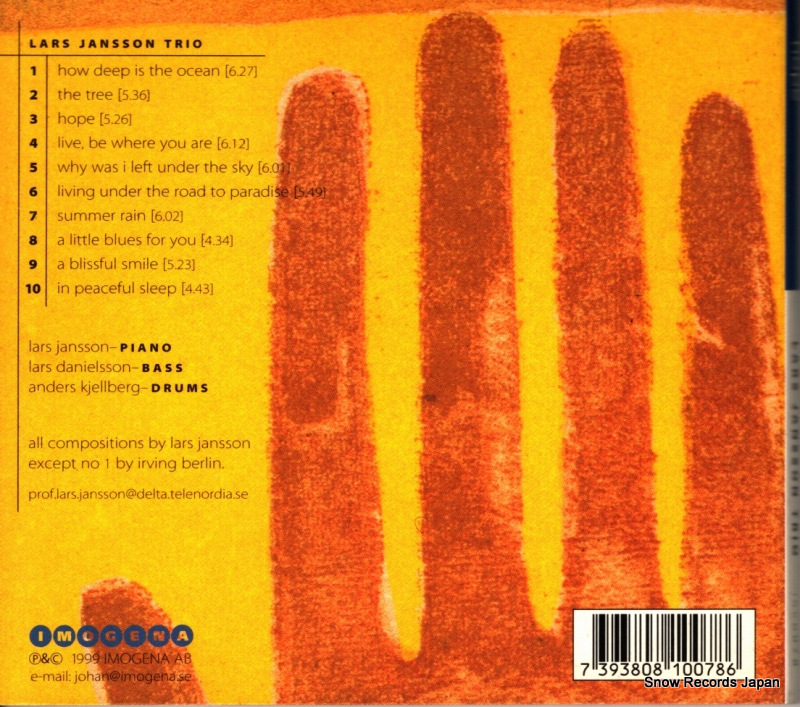 LARS JANSSON TRIO hope IGCD78