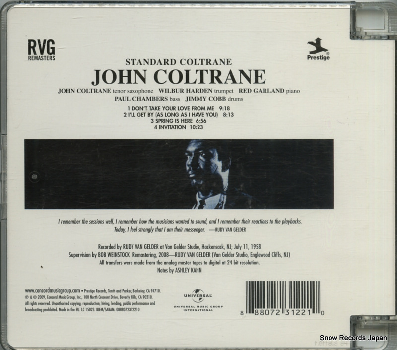 COLTRANE, JOHN standard coltrane 0888072312210