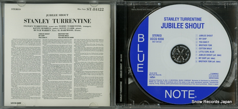 TURRENTINE, STANLEY jubilee shout!!! UCCQ-5006
