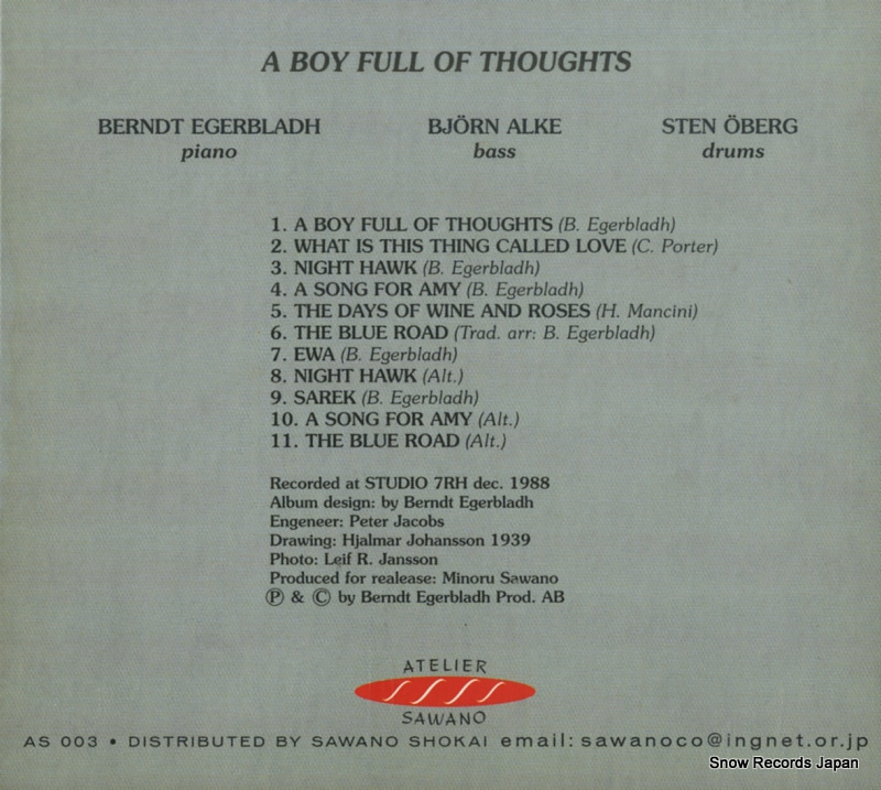 EGERBLADH, BERNDT a boy full of thoughts AS003