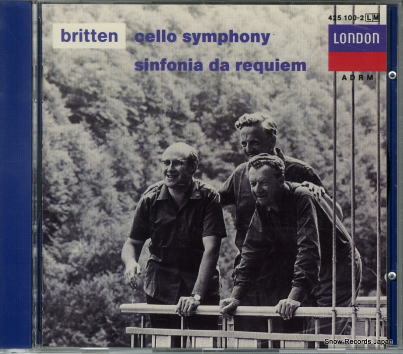 ベンジャミン・ブリテン cello symphony / sinfonia da requiem 425100-2